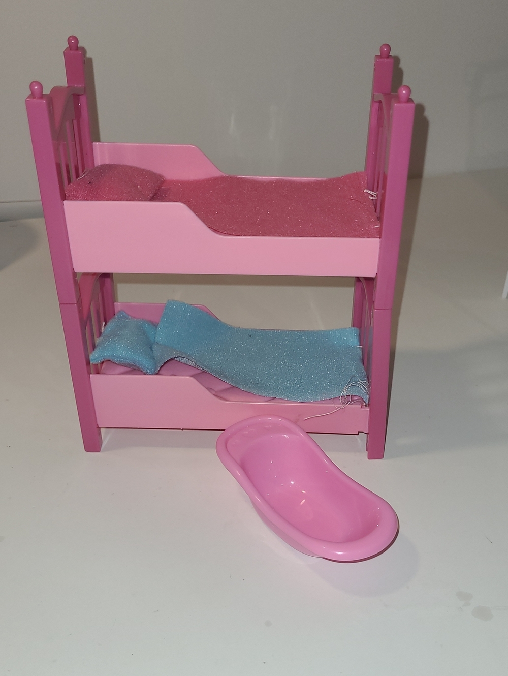 Pink Doll Bunk Bed Playset Brand Simba with Blue Bedding